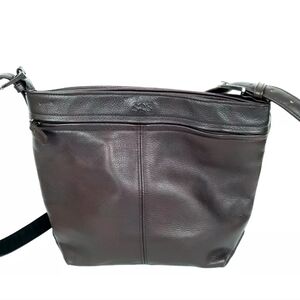 SAS Leather Handbag Shoulder Crossbody Adjustable Strap Red Brown New with Tag